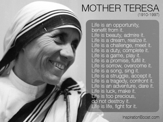 Holy Monday: Inspirational quotes from Mother Teresa - Mommy Levy