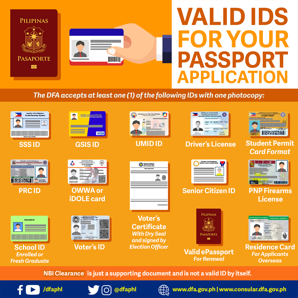 Only These Ids Are Accepted By Dfa In Applying For Philippine Passport Mommy Levy 8803